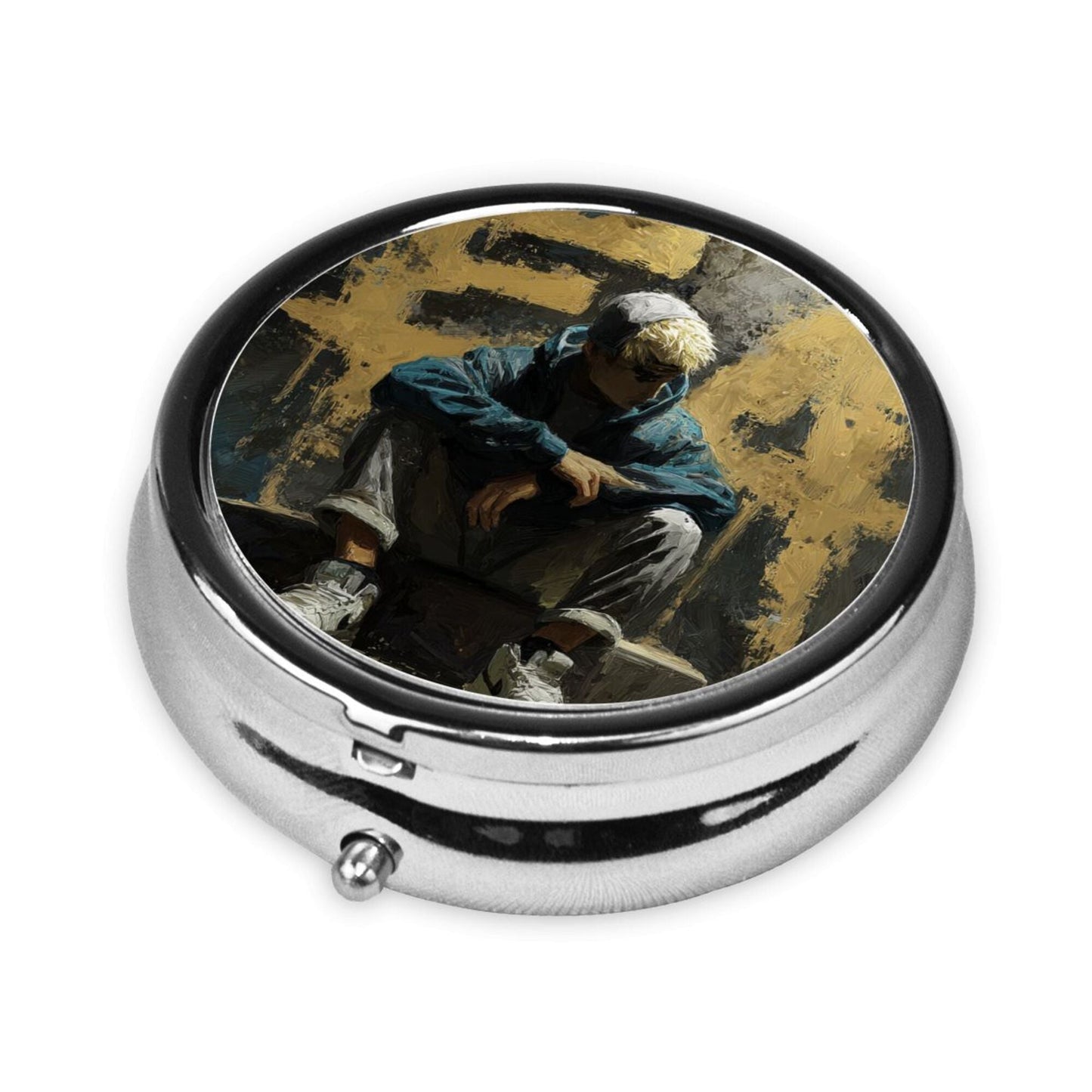 Round Mini Pill Box | Portable Travel Medicine Organizer with 2–3 Compartments