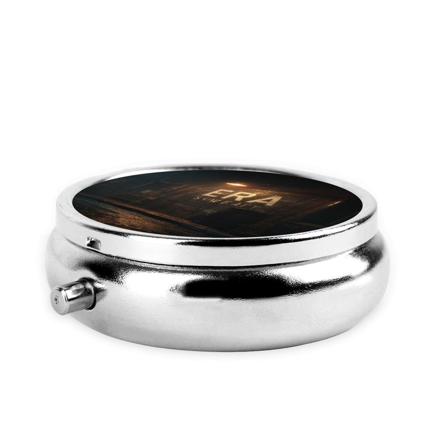 Premium Round Mini Pill Box | Durable Metal Shell & Moisture-Proof Design | Retro Industrial Style Pill Organizer | Perfect for Daily Use, Travel, and Gift Giving