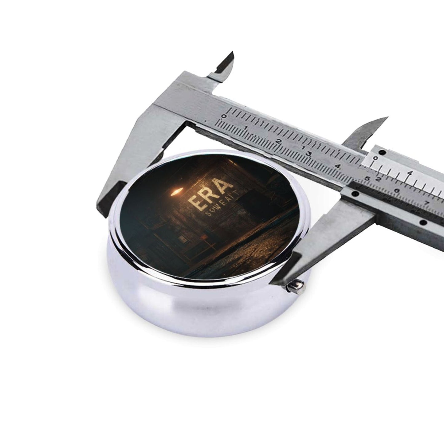 Premium Round Mini Pill Box | Durable Metal Shell & Moisture-Proof Design | Retro Industrial Style Pill Organizer | Perfect for Daily Use, Travel, and Gift Giving