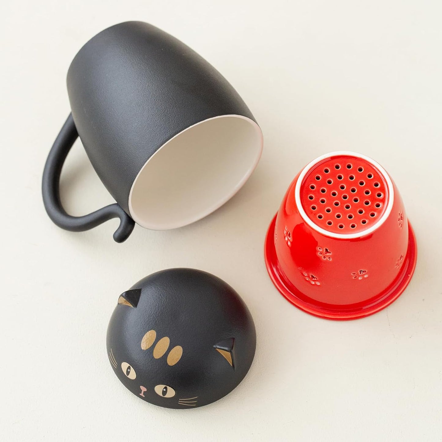 【Cute Cat Mug with Lid】350ml Ceramic Coffee & Tea Cup | Creative Animal Design | Perfect Gift for Home & Office