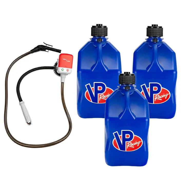 3 Pack 5.5 Gallon Utility Jug – Motorsport Storage Container With Fuel Pump