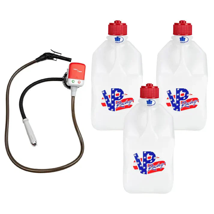3 Pack 5.5 Gallon Utility Jug – Motorsport Storage Container With Fuel Pump