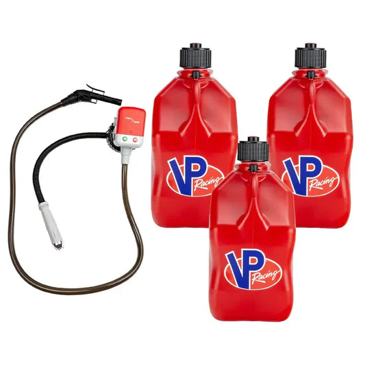3 Pack 5.5 Gallon Utility Jug – Motorsport Storage Container With Fuel Pump